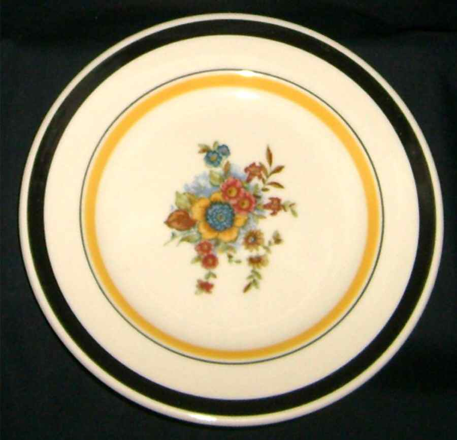 Dresden (American Dark Blue Band) Bread & Butter Plate by Mayer (American)-1