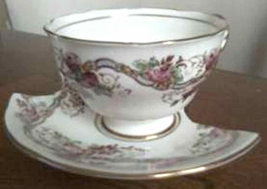 Tudor Footed Cup & Saucer Set by Melba-1