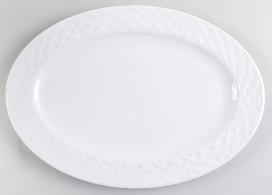 French Cupboard 15" Oval Serving Platter by Martha Stewart-1