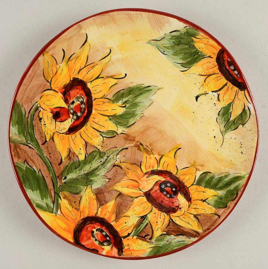 Desert Sunflower Salad Plate by Maxcera Corp-1