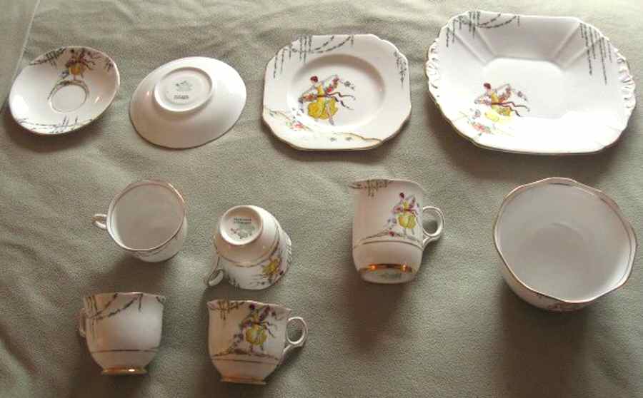 Fair Days Footed Cup & Saucer Set by Melba-1