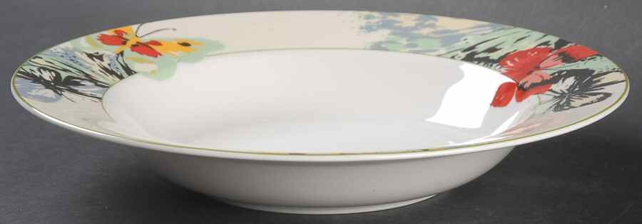 Modern Butterfly Large Rim Soup Bowl by Mikasa-1