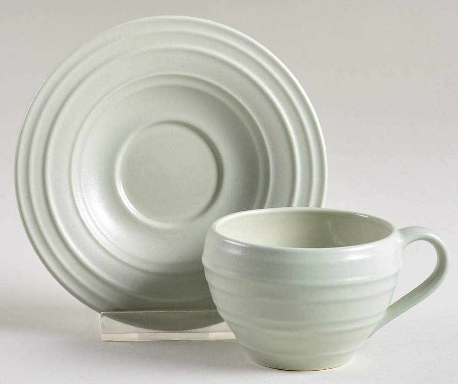 Swirl Sage Flat Demitasse Cup & Saucer Set by Mikasa-1