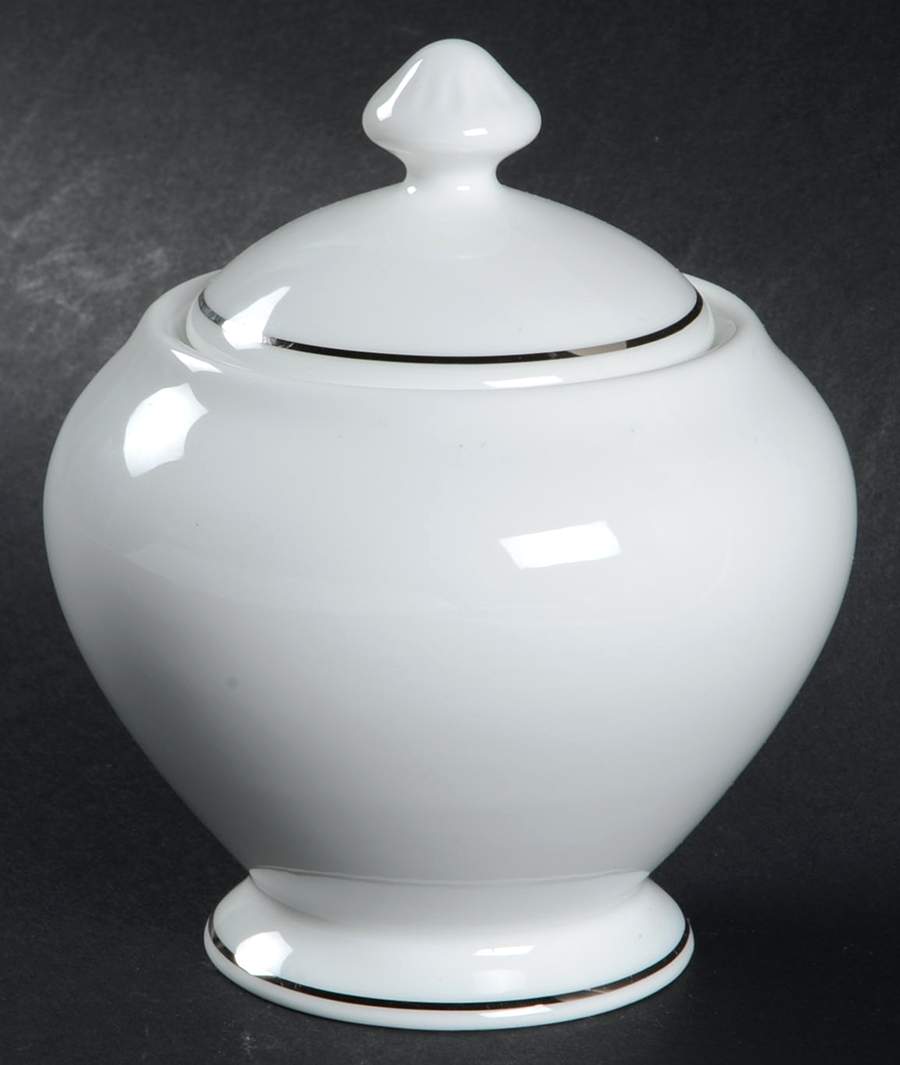 Simplicity Platinum Sugar Bowl & Lid by Mikasa-1