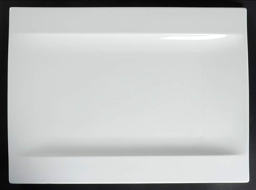 Modern White 15" Rectangular Serving Platter by Mikasa-1