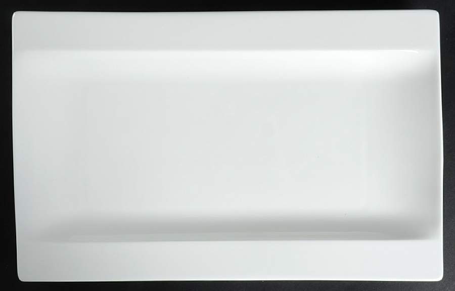 Modern White 12" Rectangular Serving Platter by Mikasa-1