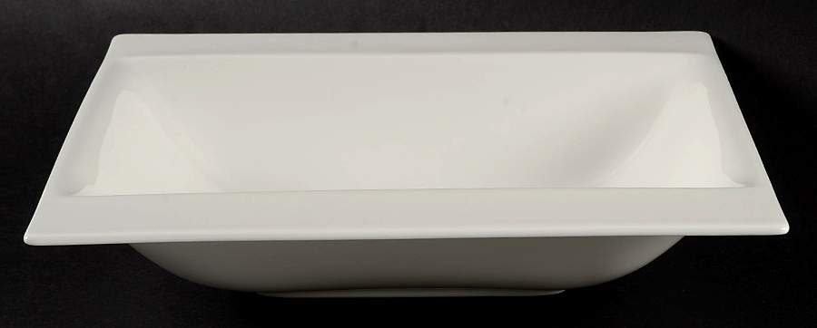 Modern White 8" Square Vegetable Bowl by Mikasa-1