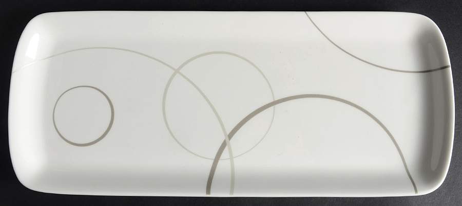 Geometric Circles 14" Sandwich Tray by Mikasa-1