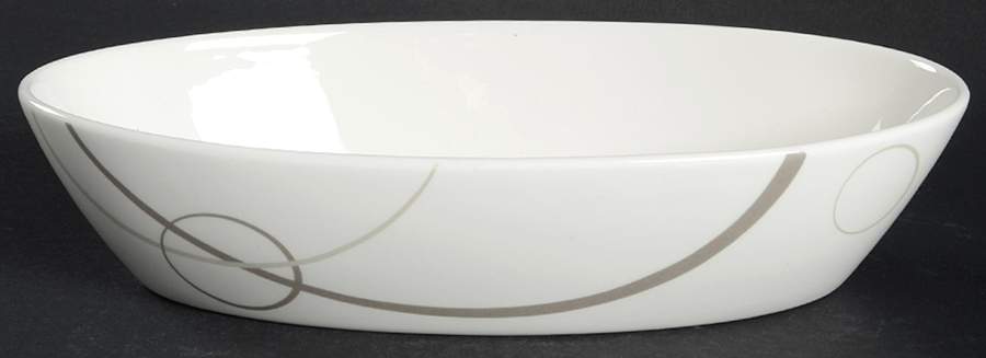 Geometric Circles 10" Oval Vegetable Bowl by Mikasa-1