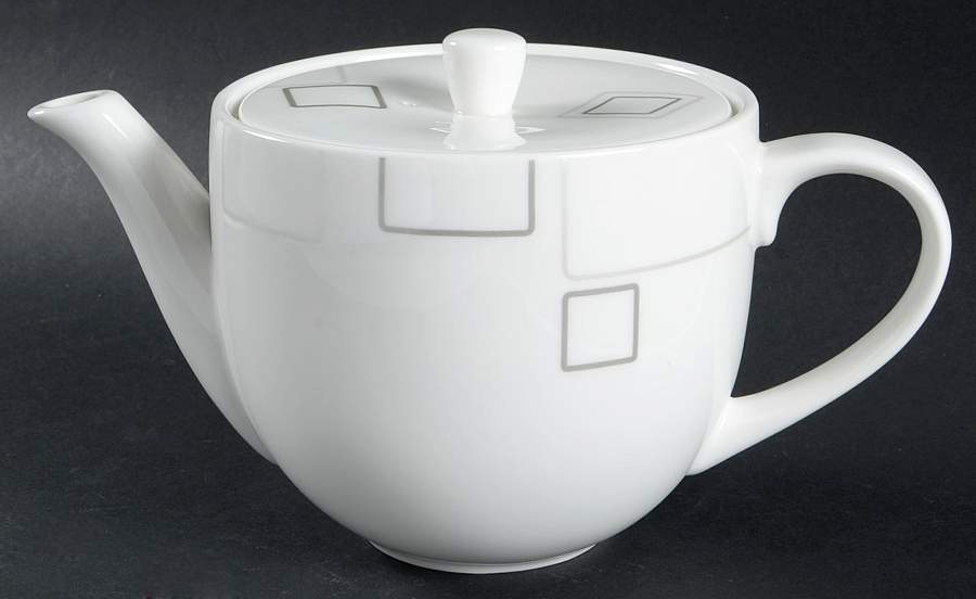 Geometric Squares Teapot & Lid by Mikasa-1