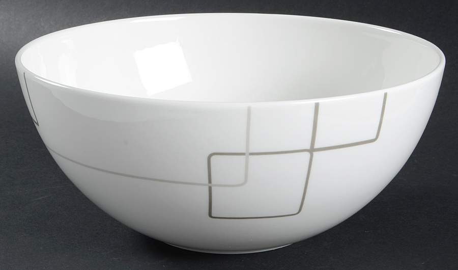 Geometric Squares 8" Round Vegetable Bowl by Mikasa-1