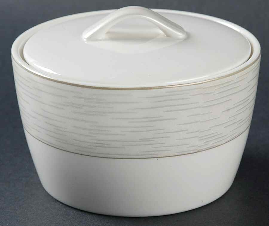 Spun Ivory Sugar Bowl & Lid by Mikasa-1
