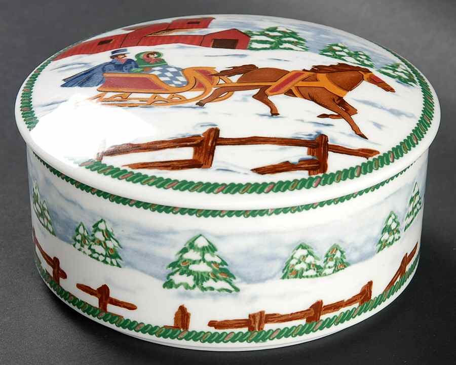 Country Sleigh Candy Box & Lid by Mikasa-1