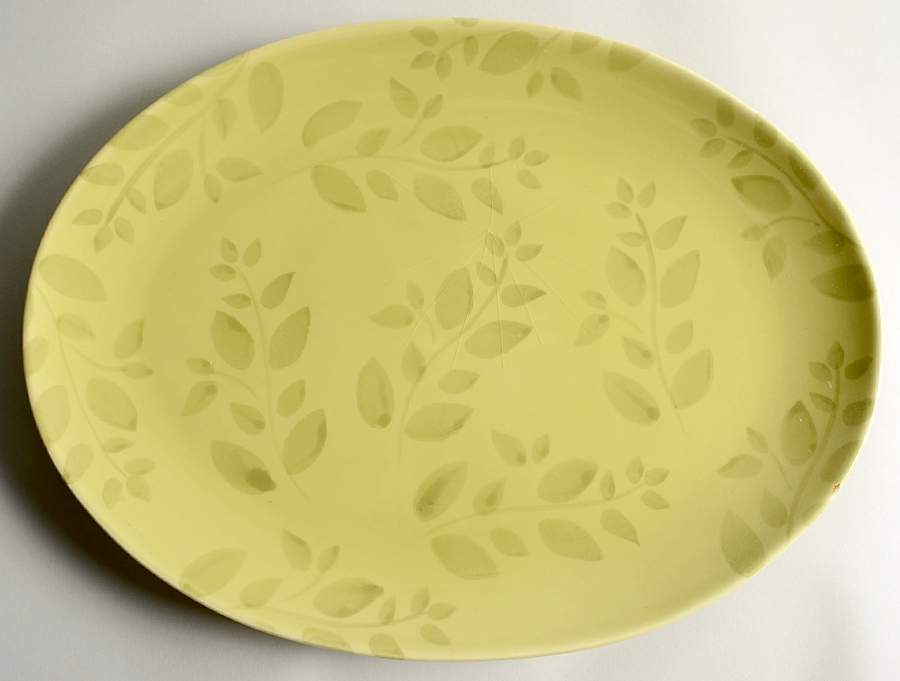 Flora 15" Oval Serving Platter by Matceramica-1