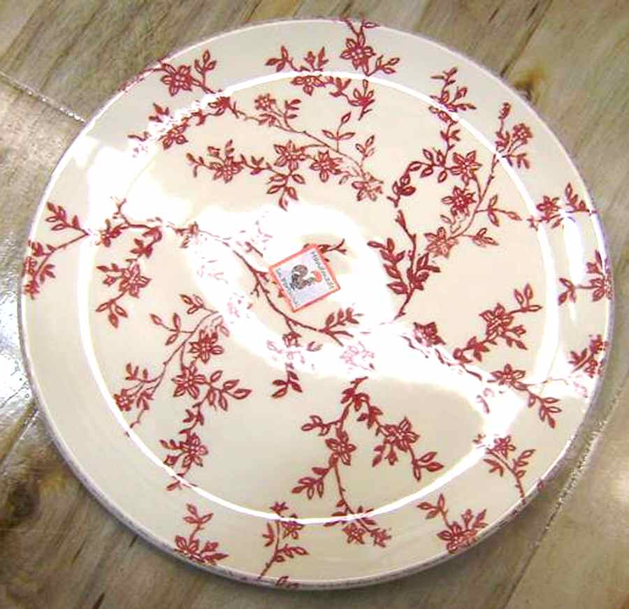 Miss Daisy Red Dinner Plate by Matceramica-1