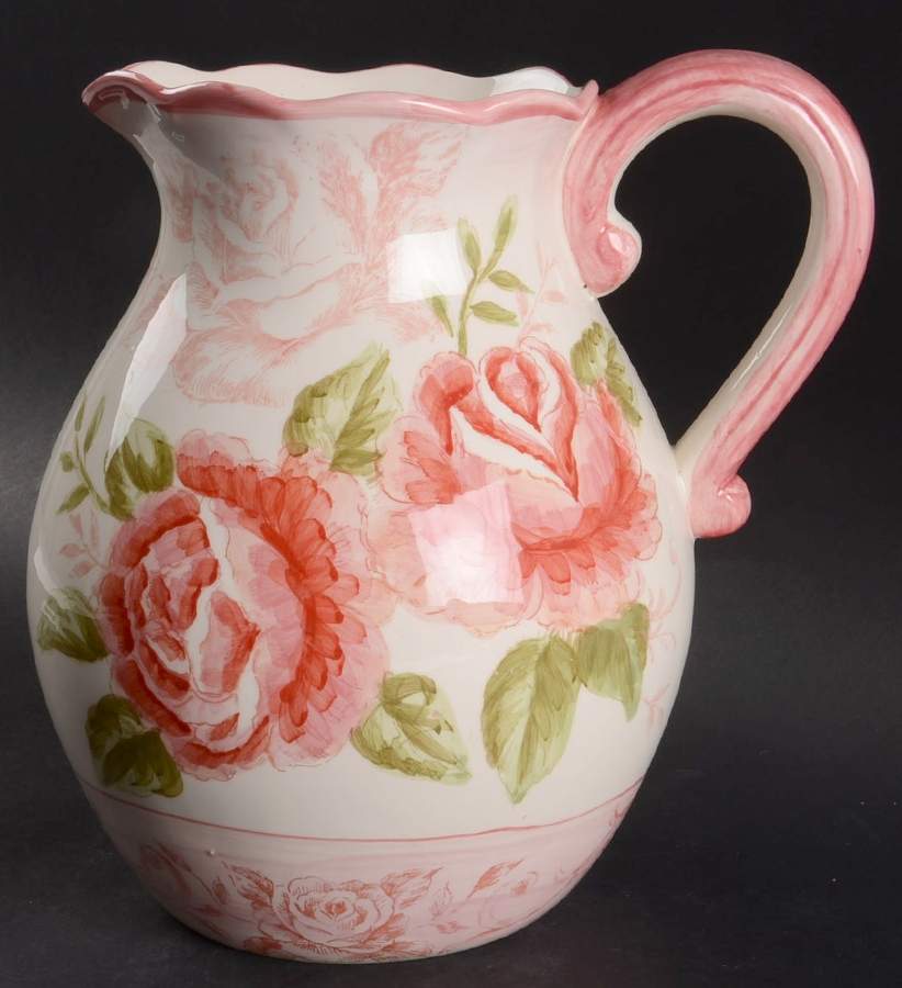 Victorian Toile Rose 88 Oz Pitcher by Maxcera Corp-1