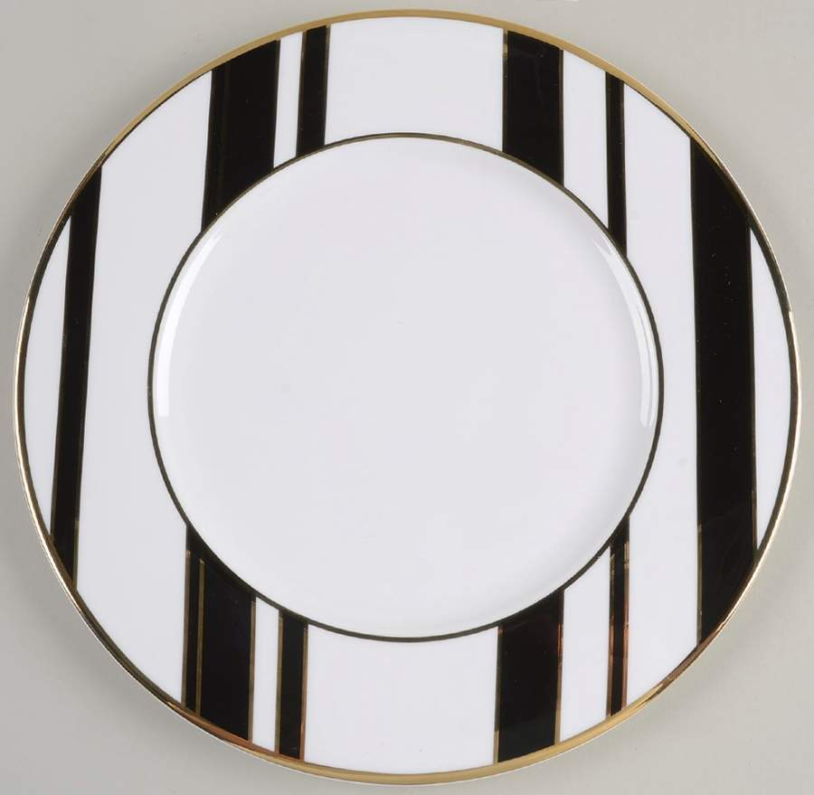 Color Studio Black and Gold Accent Salad Plate by Mikasa-1