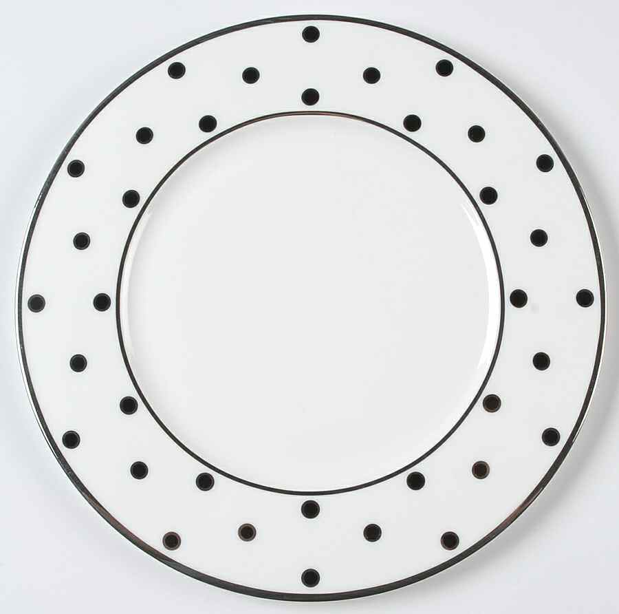 Color Studio Black and Platinum Accent Salad Plate by Mikasa-1
