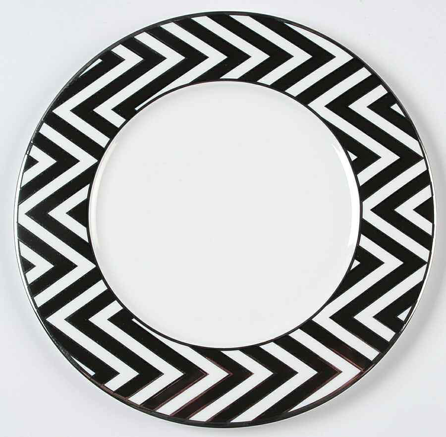Color Studio Black and Platinum Accent Salad Plate by Mikasa-1