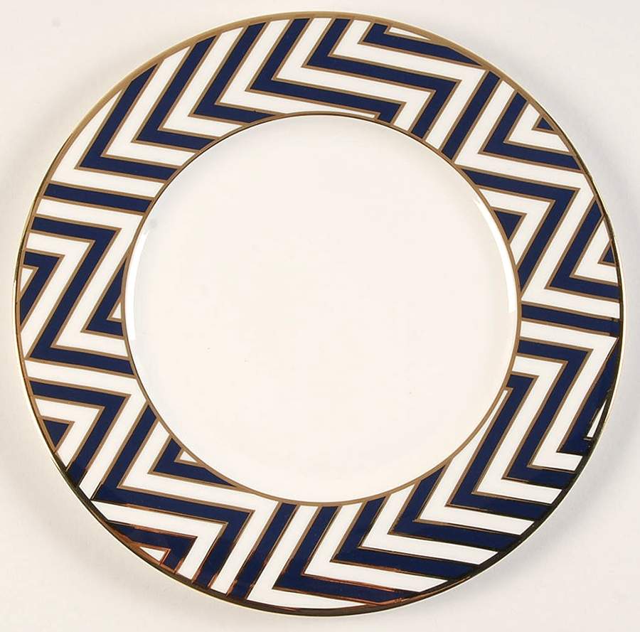Color Studio Blue and Gold Accent Salad Plate by Mikasa-1