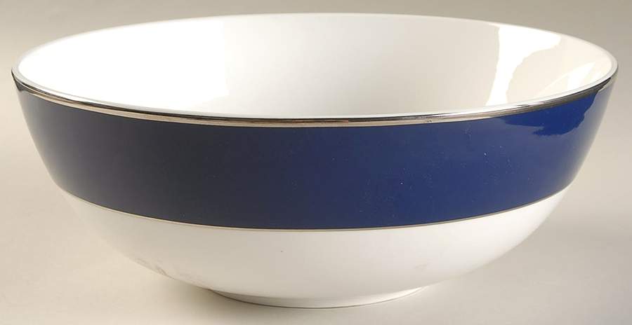 Color Studio Blue and Platinum 9" Round Vegetable Bowl by Mikasa-1