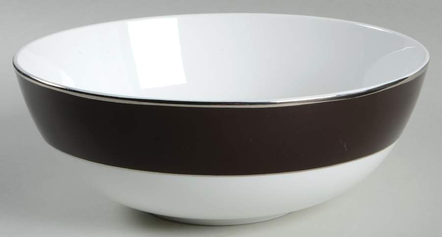 Color Studio Brown and Platinum 9" Round Vegetable Bowl by Mikasa-1