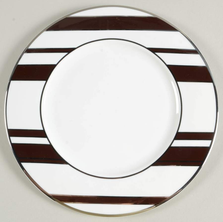 Color Studio Brown and Platinum Accent Salad Plate by Mikasa-1