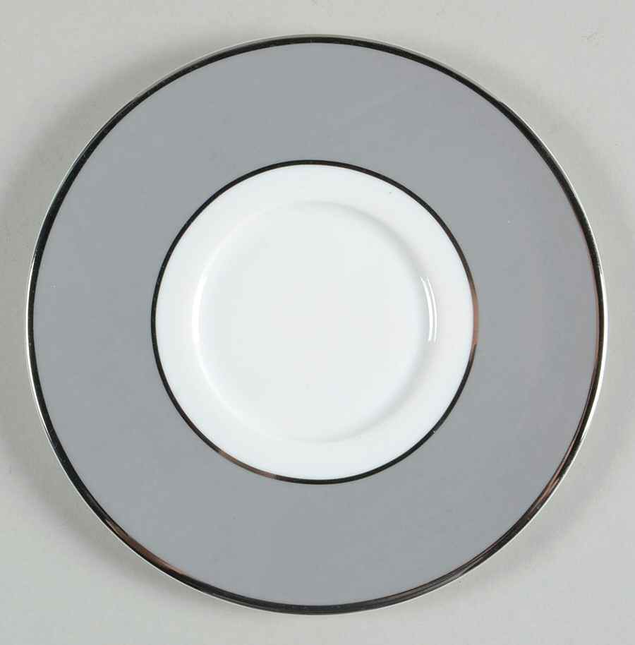 Color Studio Gray and Platinum Saucer by Mikasa-1