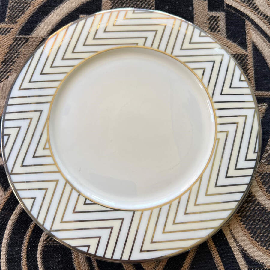 Color Studio Ivory and Platinum Accent Salad Plate by Mikasa-1