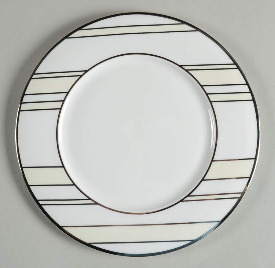 Color Studio Ivory and Platinum Accent Salad Plate by Mikasa-1