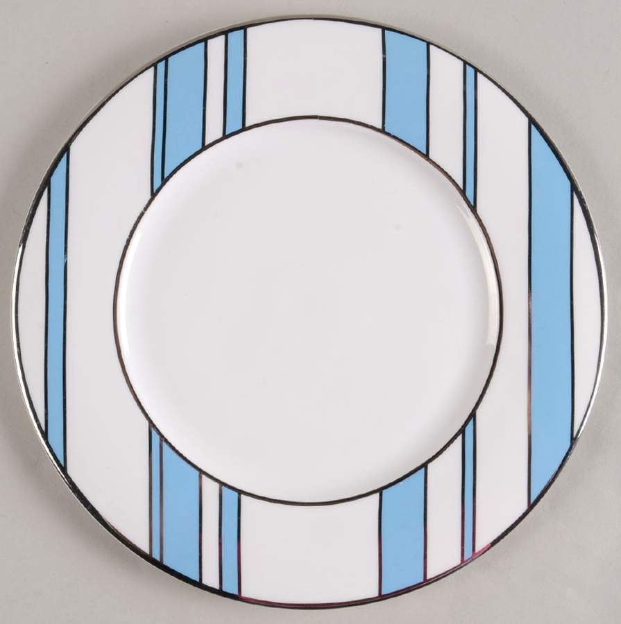 Color Studio Light Blue and Platinum Accent Salad Plate by Mikasa-1