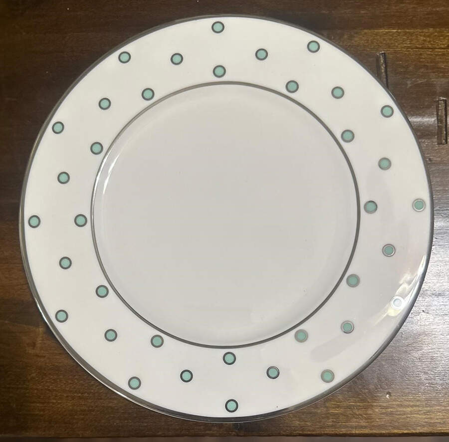 Color Studio Turquoise and Platinum Accent Salad Plate by Mikasa-1