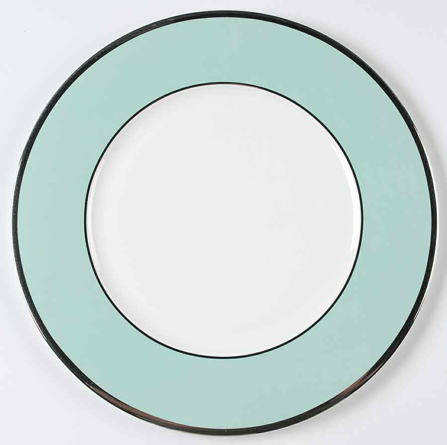 Color Studio Turquoise and Platinum Dinner Plate by Mikasa-1