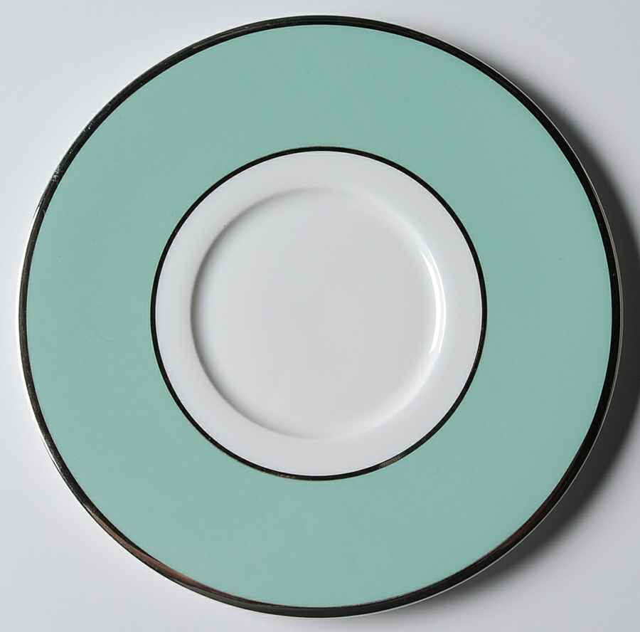 Color Studio Turquoise and Platinum Saucer by Mikasa-1