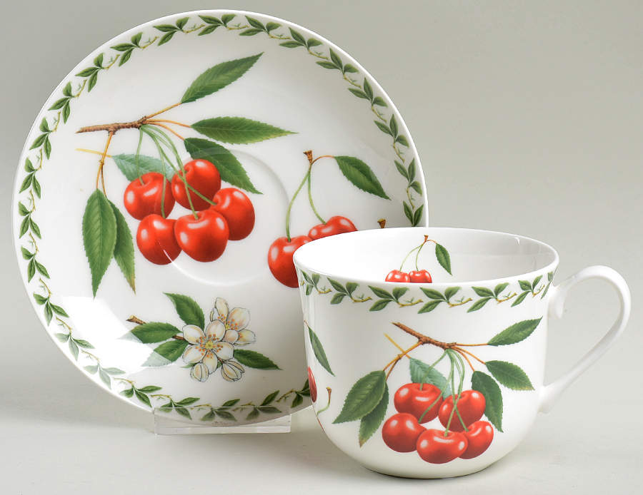 Orchard Fruits Breakfast Cup & Saucer Set by Maxwell & Williams-1
