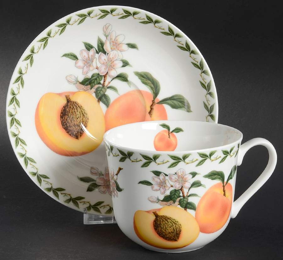 Orchard Fruits Breakfast Cup & Saucer Set by Maxwell & Williams-1