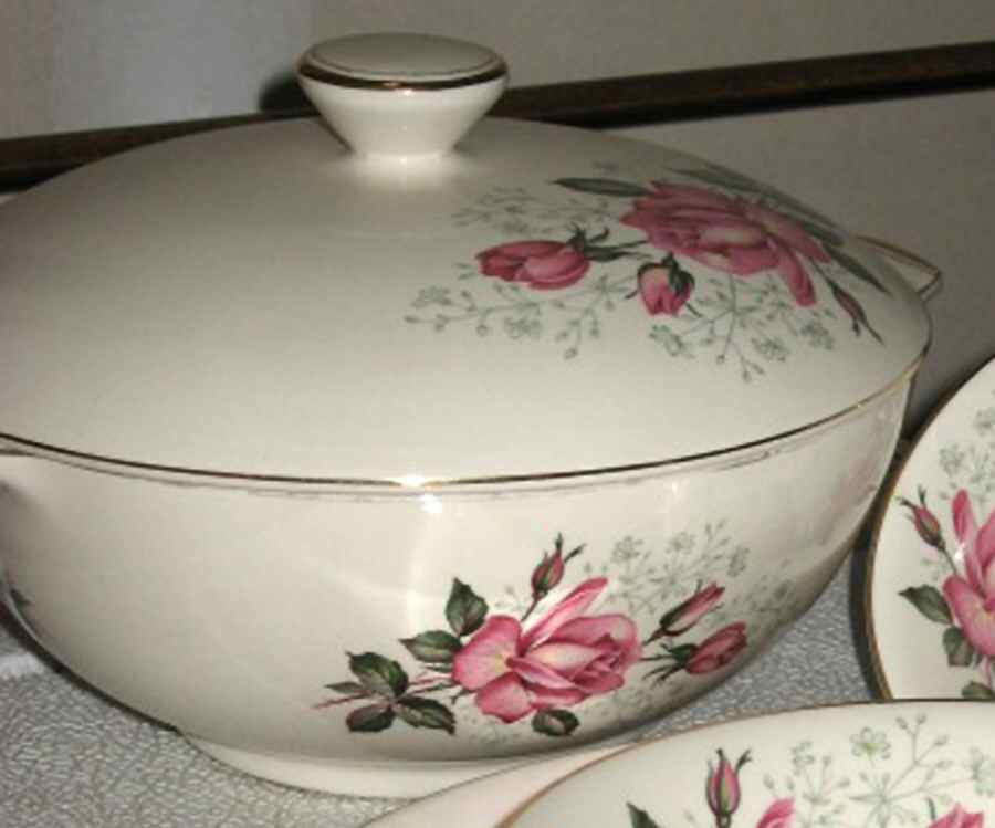 Rose Odell Round Covered Vegetable by Alfred Meakin-1