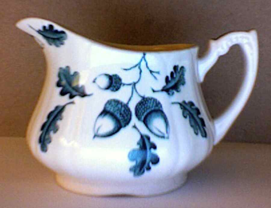 Acorn Blue Creamer by Alfred Meakin-1