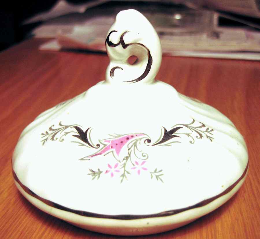 Pink Jewel Lid for Sugar Bowl by Myott Staffordshire-1