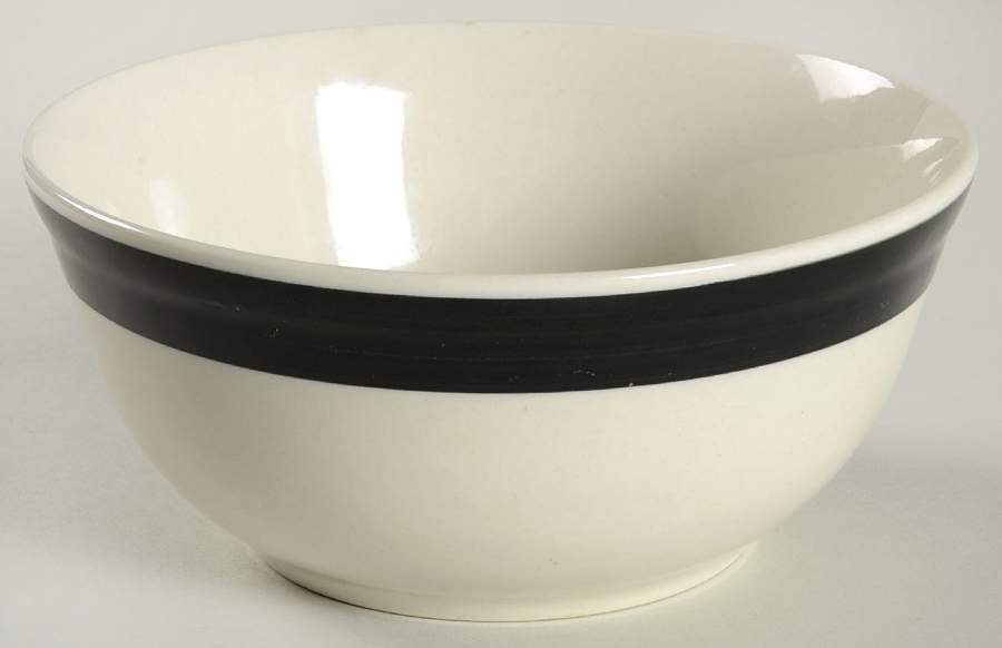 Casual Banded Black Soup/Cereal Bowl by Mainstays-1