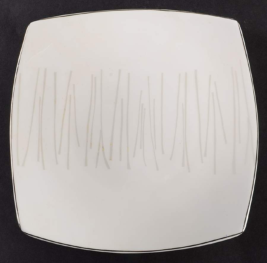 Platinum Frill Square Salad Plate by Mikasa-1