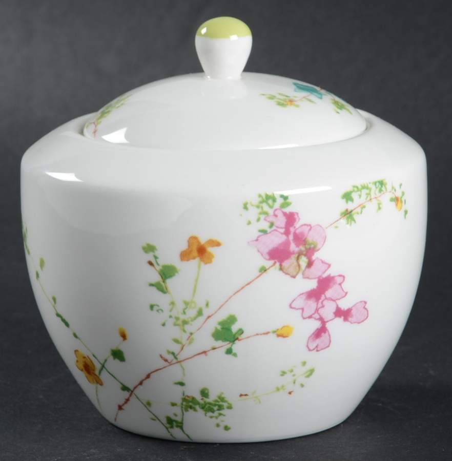 Sketch Floral Sugar Bowl & Lid by Mikasa-1
