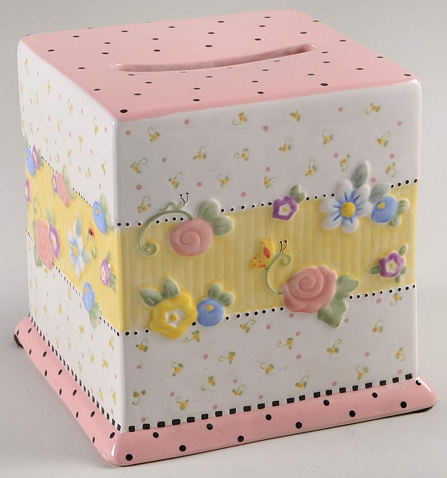 Meadow Hostess Square Tissue Box Cover by Mary Engelbreit-1