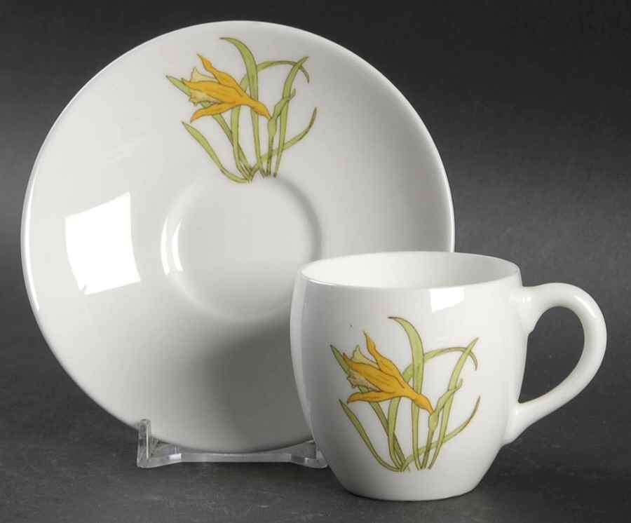 B1329 Flat Demitasse Cup & Saucer Set by Minton-1