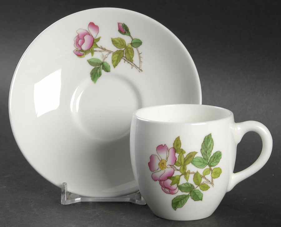 B1329 Flat Demitasse Cup & Saucer Set by Minton-1