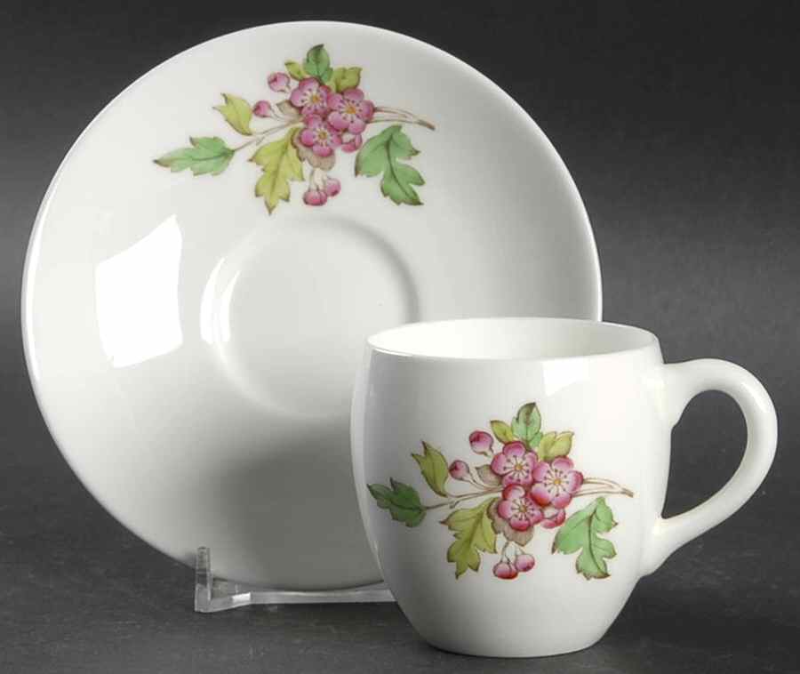 B1329 Flat Demitasse Cup & Saucer Set by Minton-1