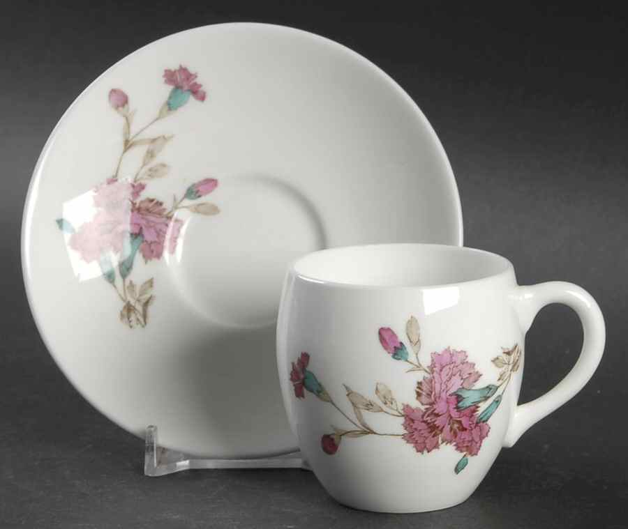 B1329 Flat Demitasse Cup & Saucer Set by Minton-1