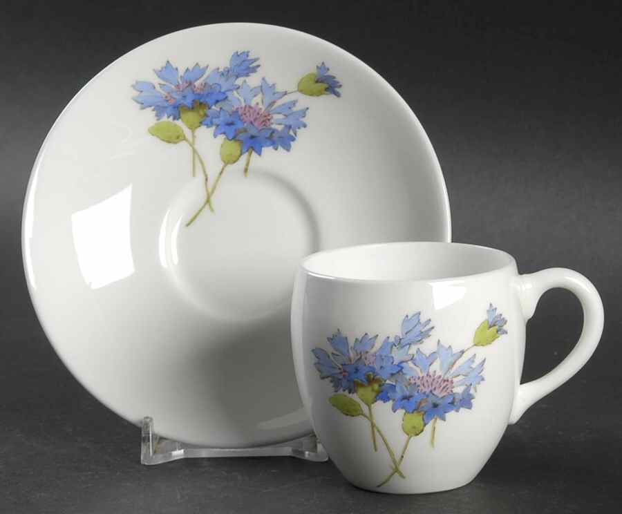 B1329 Flat Demitasse Cup & Saucer Set by Minton-1