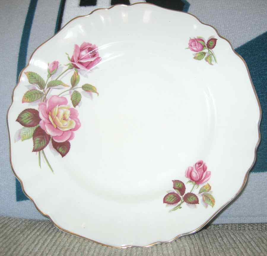 Bridal Rose Dinner Plate by J & G Meakin-1