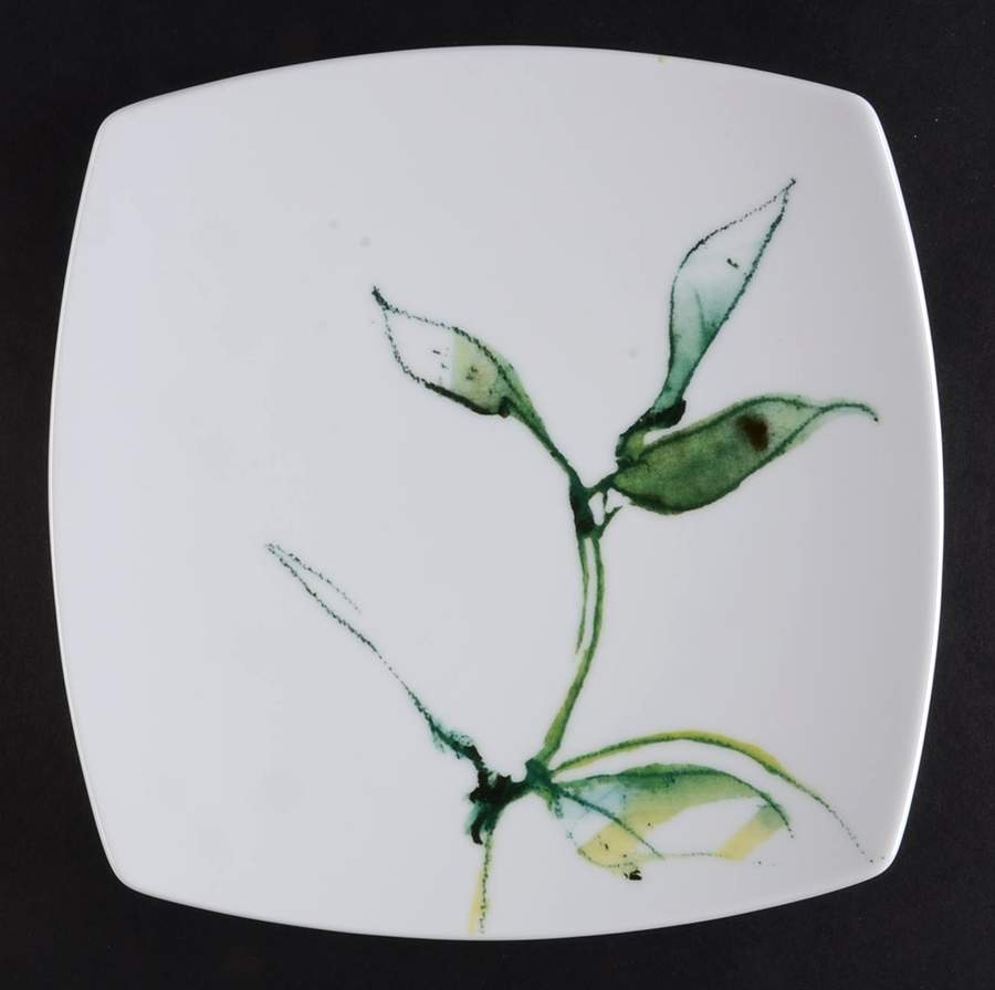 Leaf Sketch Square Salad Plate by Mikasa-1